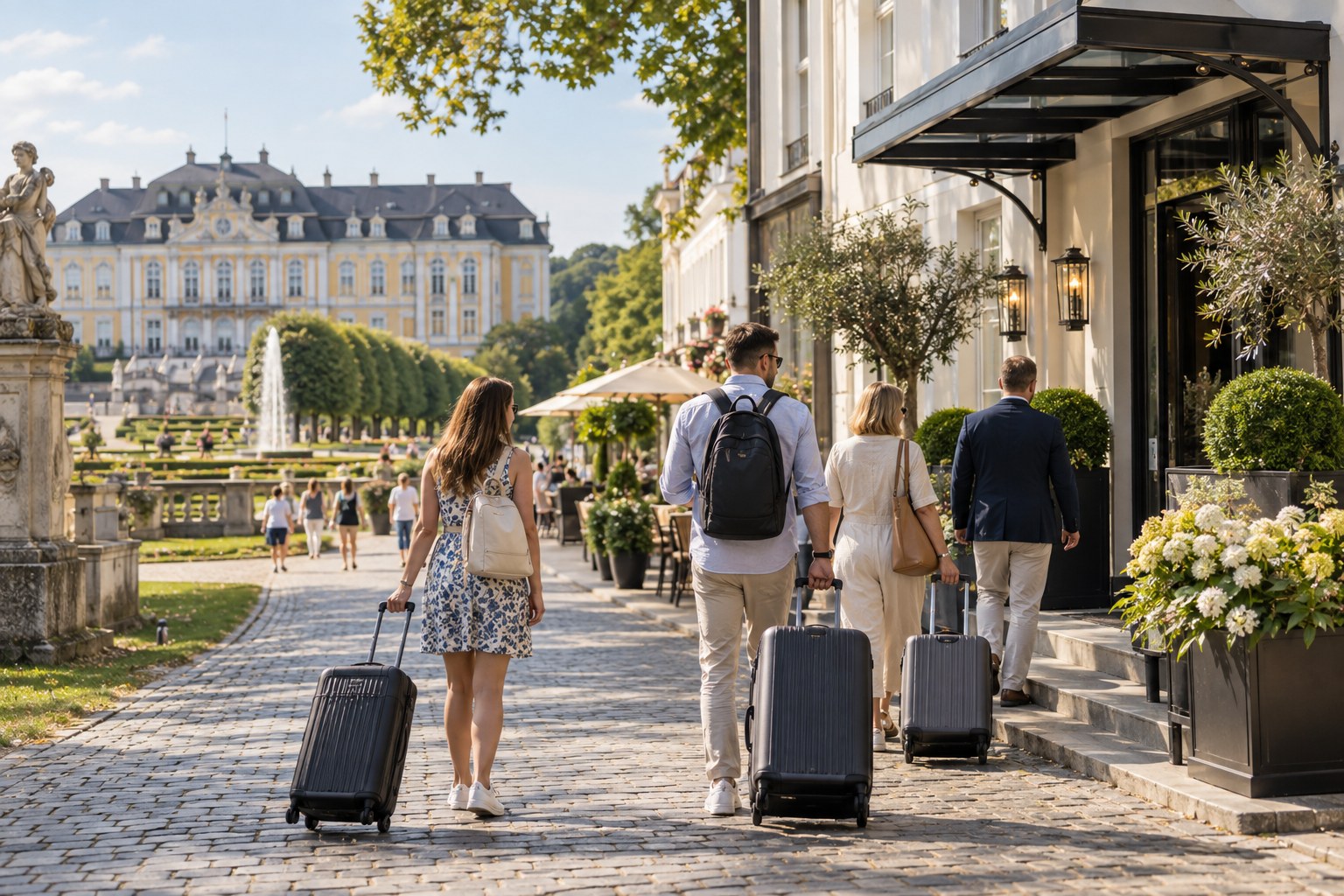 Besucher und Beherbergung in Brühl als redaktionelles Symbolbild